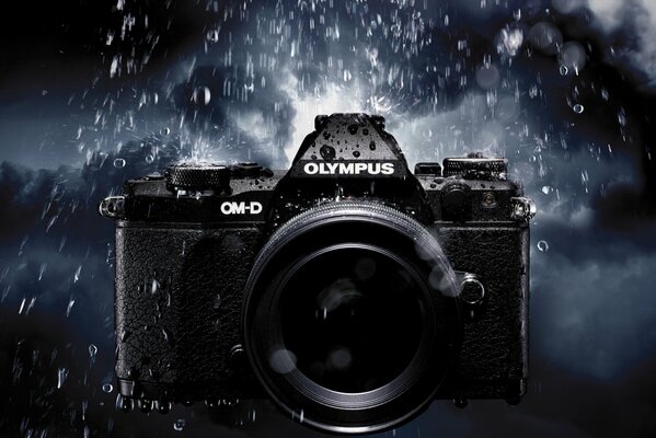 Foto einer modernen Olympus-Kamera