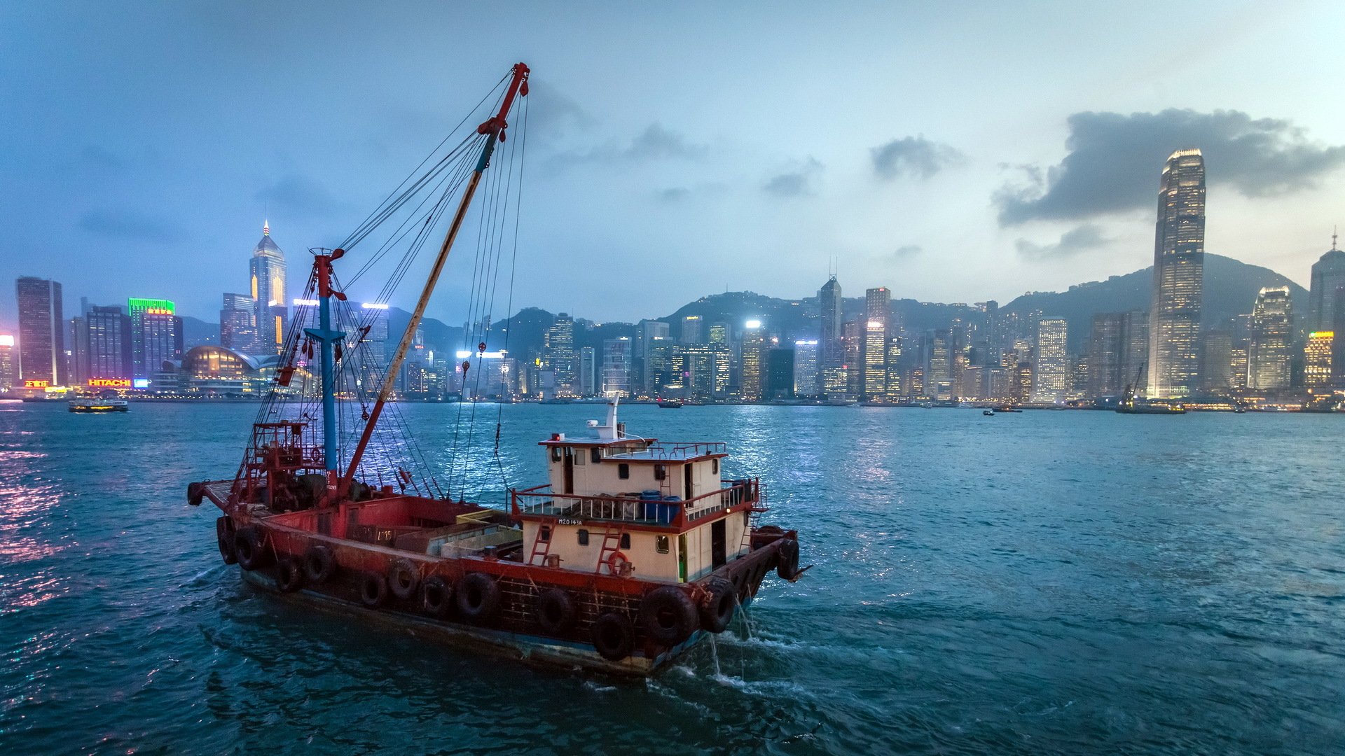 hong kong bay stadt schiff