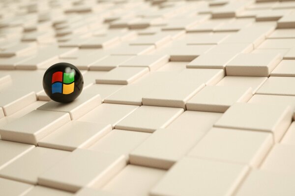 Rechteckfeld mit Kugel (Windows-Logo)