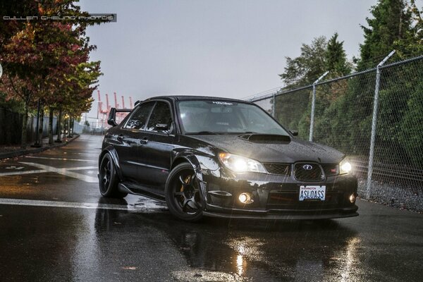 Subaru impreza auf japanischen Straßen