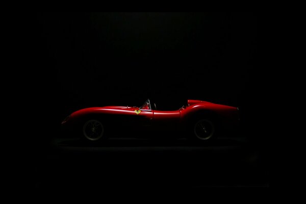 Das Foto des roten Ferrari ist faszinierend