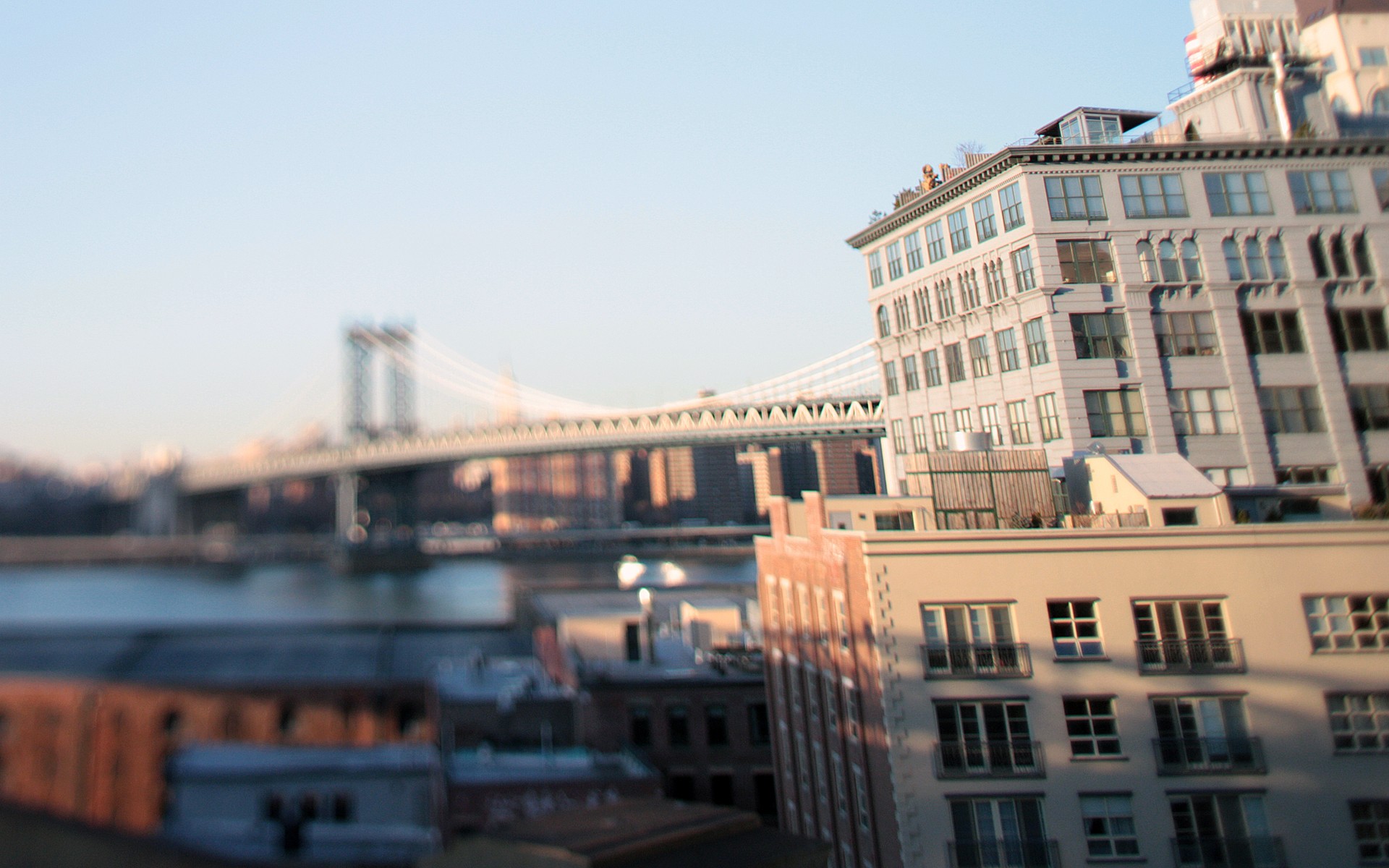brooklyn bridge new york mit scherung und neigung