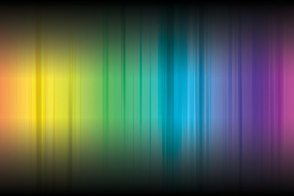 Spektrum in verschiedenen Farben auf schwarzem Hintergrund
