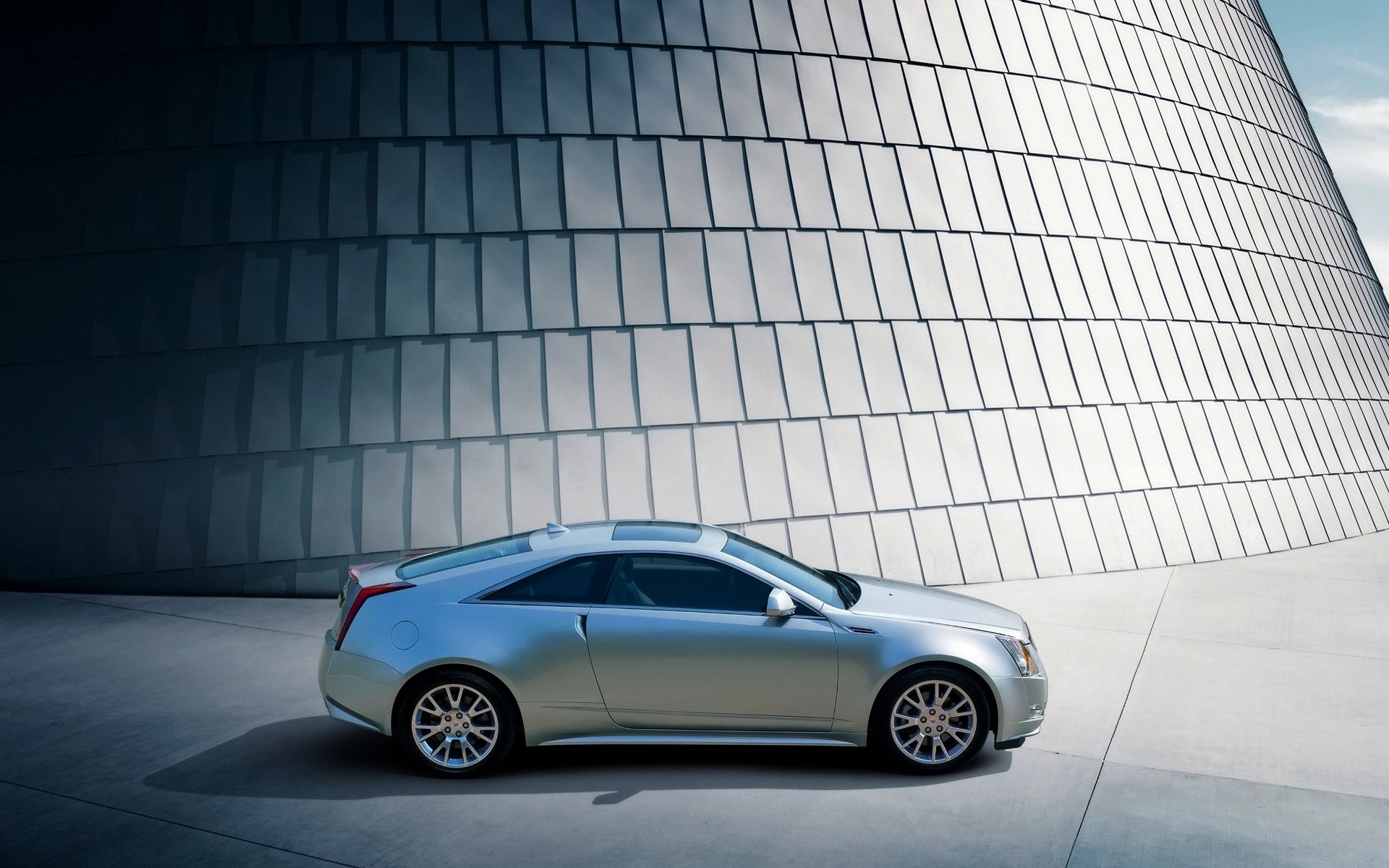 cadillac cts coupé grau seitenansicht auto schatten coupé