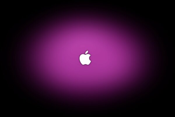 Weißes iPhone-Emblem im violetten Halo