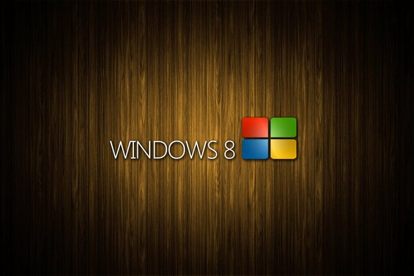 Das Windows 8-Logo auf einem verfärbten Brett