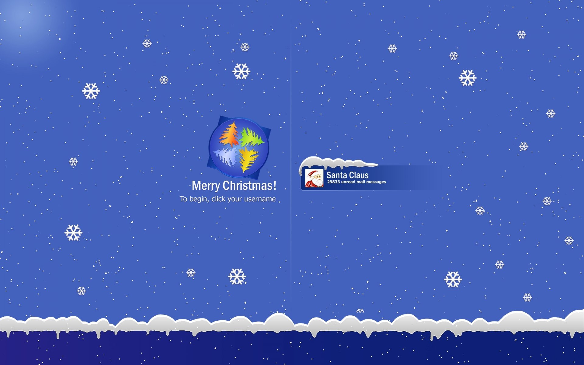 neu jahr weihnachten bildschirmschoner logo schnee schneeflocken