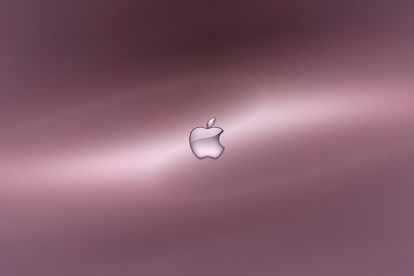Apple Logo Foto auf rosa Hintergrund