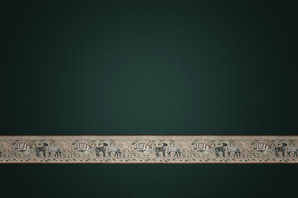 Tier-Ornament-Streifen auf dunklem Hintergrund