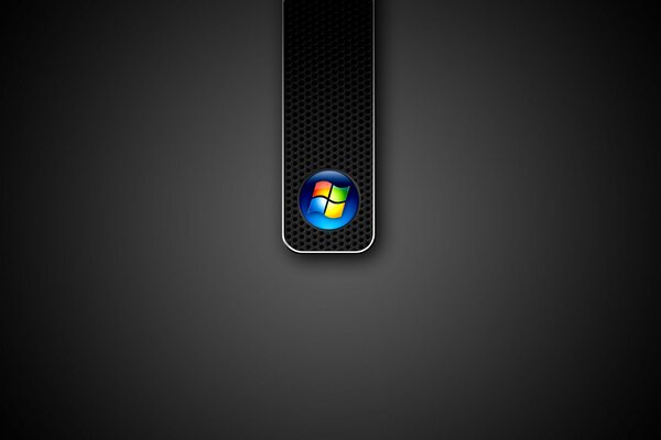 Microsoft-Logo auf schwarzem Hintergrund