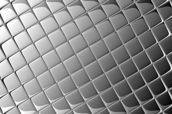 Volumetrische Würfel auf grauem Hintergrund