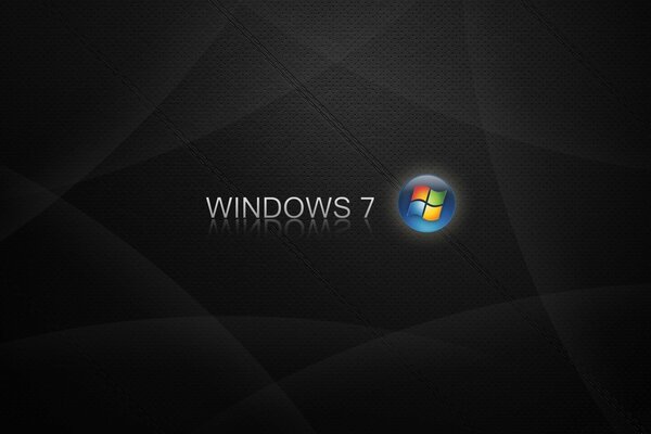 Windows sieben Logo auf schwarzem Hintergrund