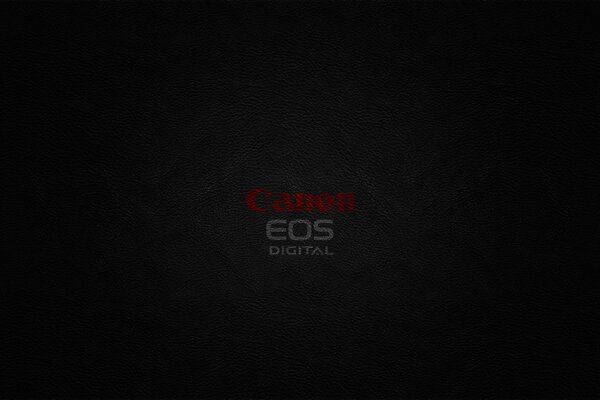 Dunkle Desktop-Tapete mit Canon Logo