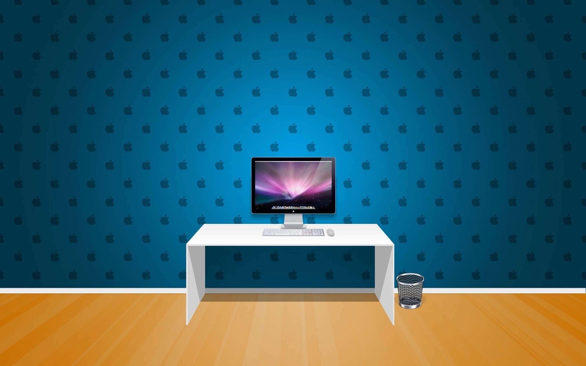 apple-zimmer computer schreibtisch wände
