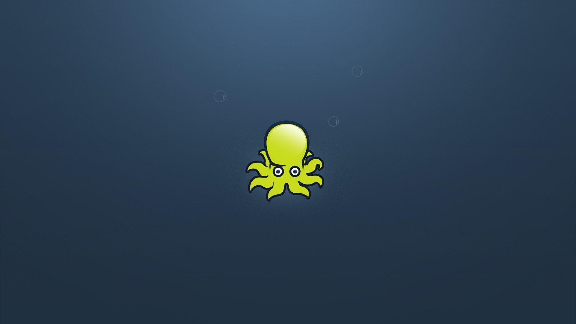 minimalismus oktopus gelbe farbe grau kreatur unterwasserwelt blasen grauer hintergrund hintergrund augen kreativ