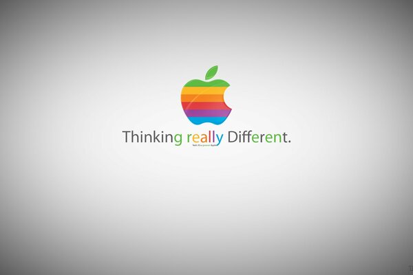 Mehrfarbiges gestreiftes Apple-Logo