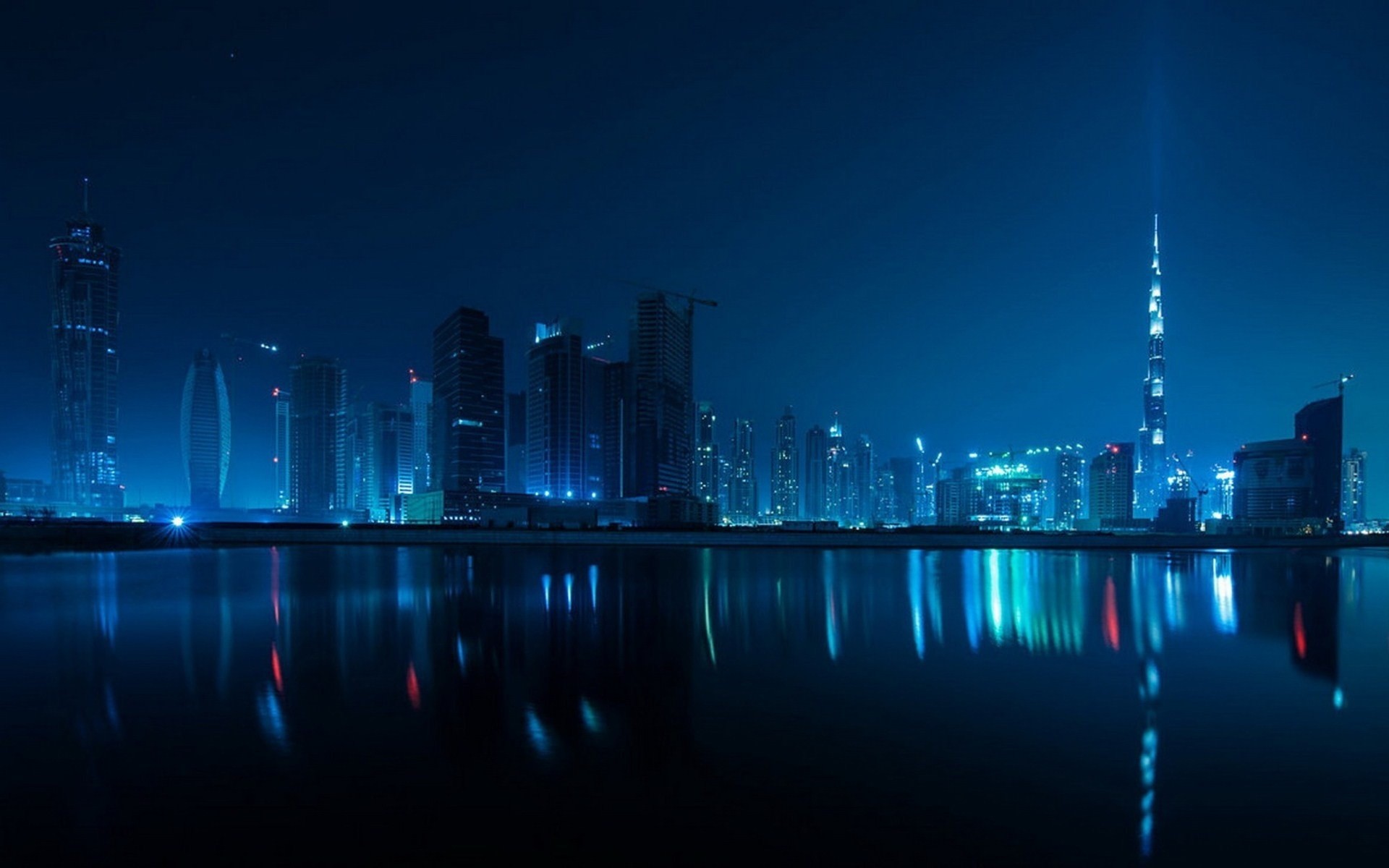 lichter dubai bäume nacht