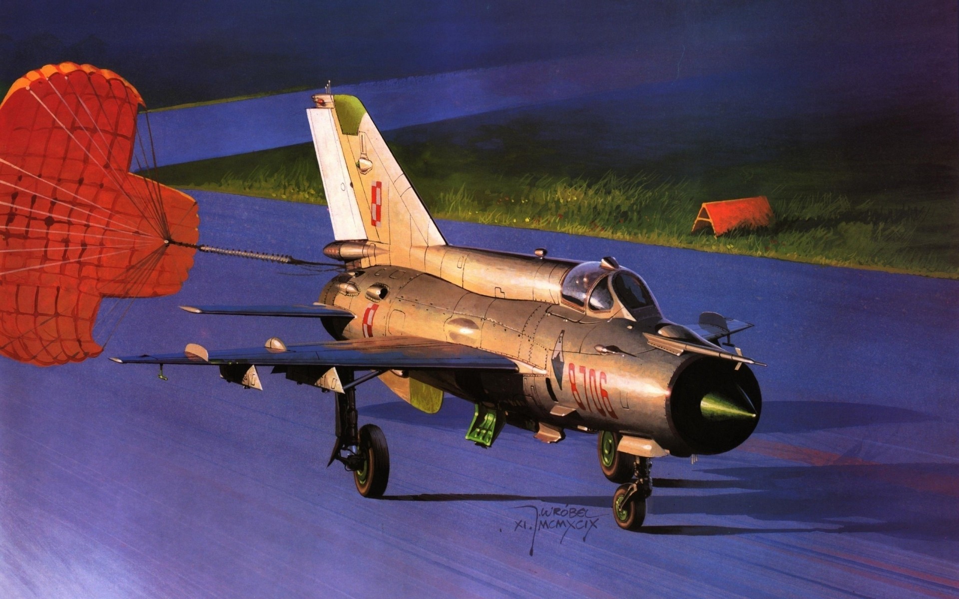 flugzeug kunst mehrzweck mig-21 sowjetisch