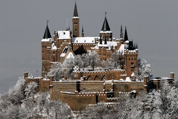 Deutschland. Schloss Hohenzollern im Winter