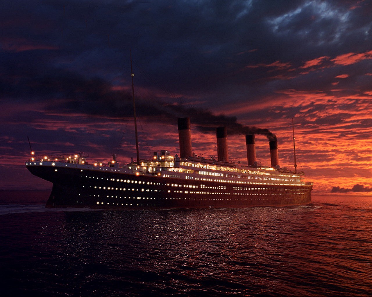 titanic schiff sonnenuntergang