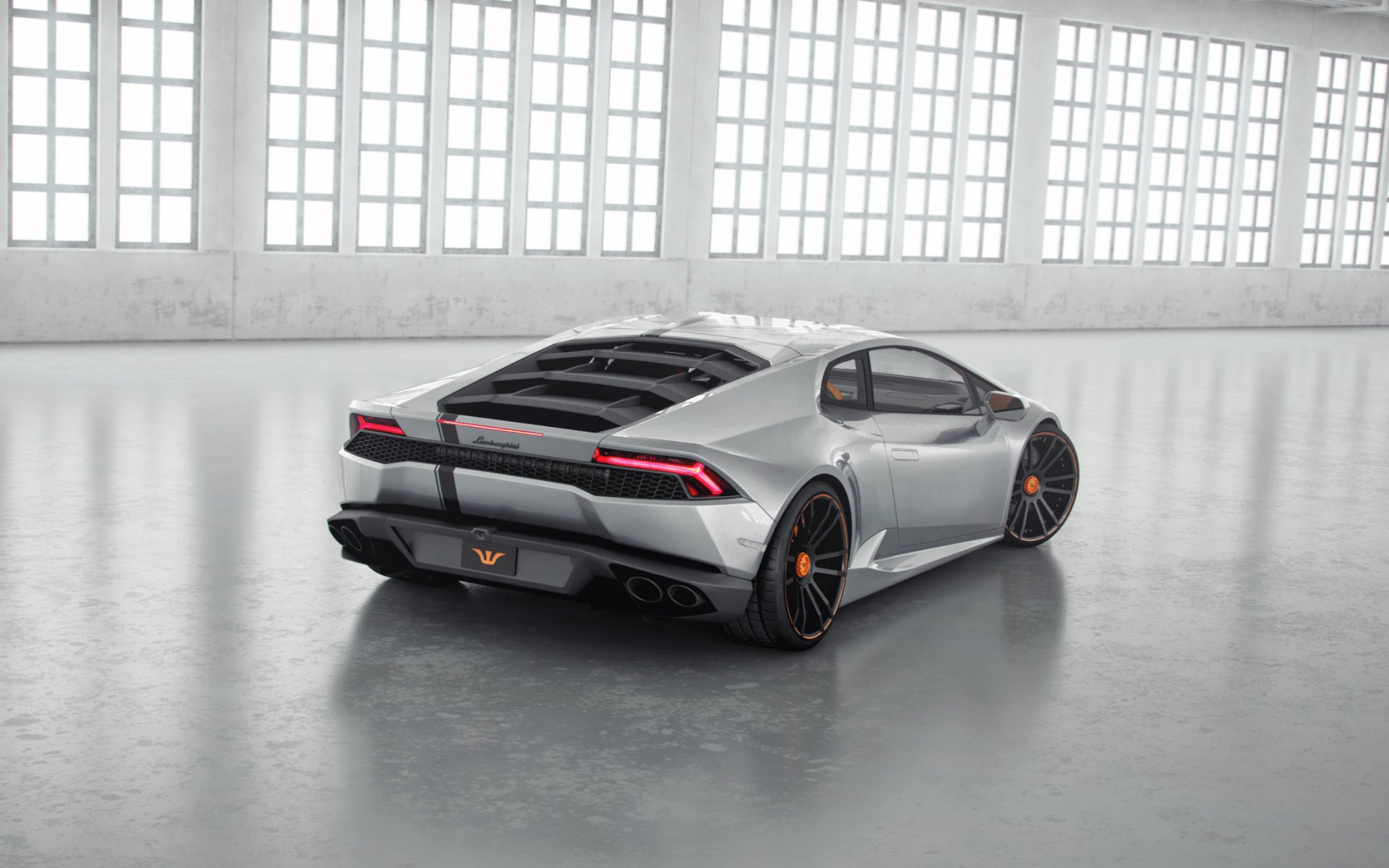 lamborghini huracan lp850-4 lucifero wheelsandmore tuning supercar silber hinten lamborghini silber hinten