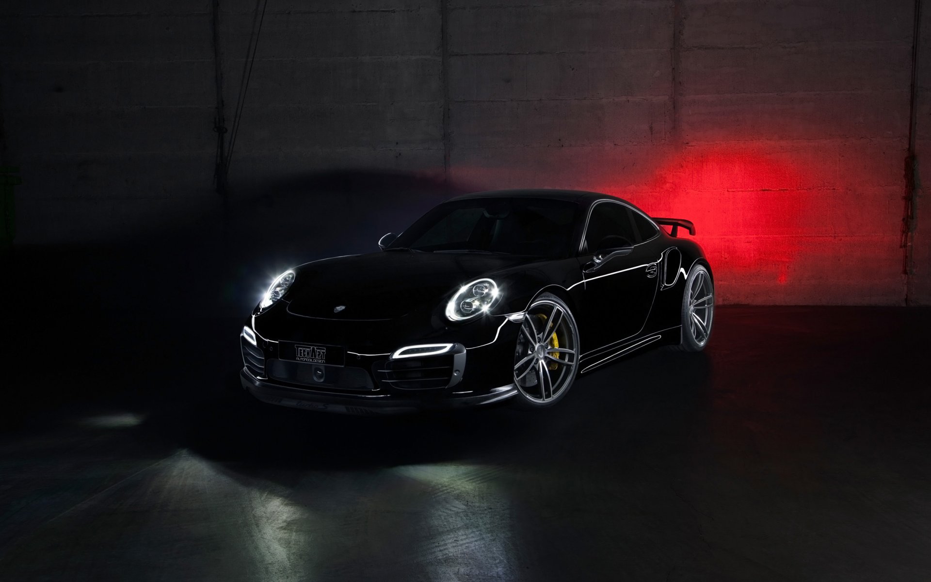 porsche 911 turbo techart tuning schwarz auto autotuning