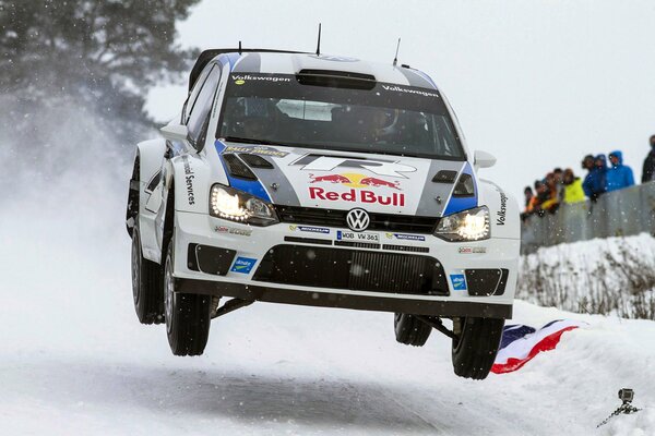 Volkswagen Polo bei Rallye-Wettbewerben im Winter