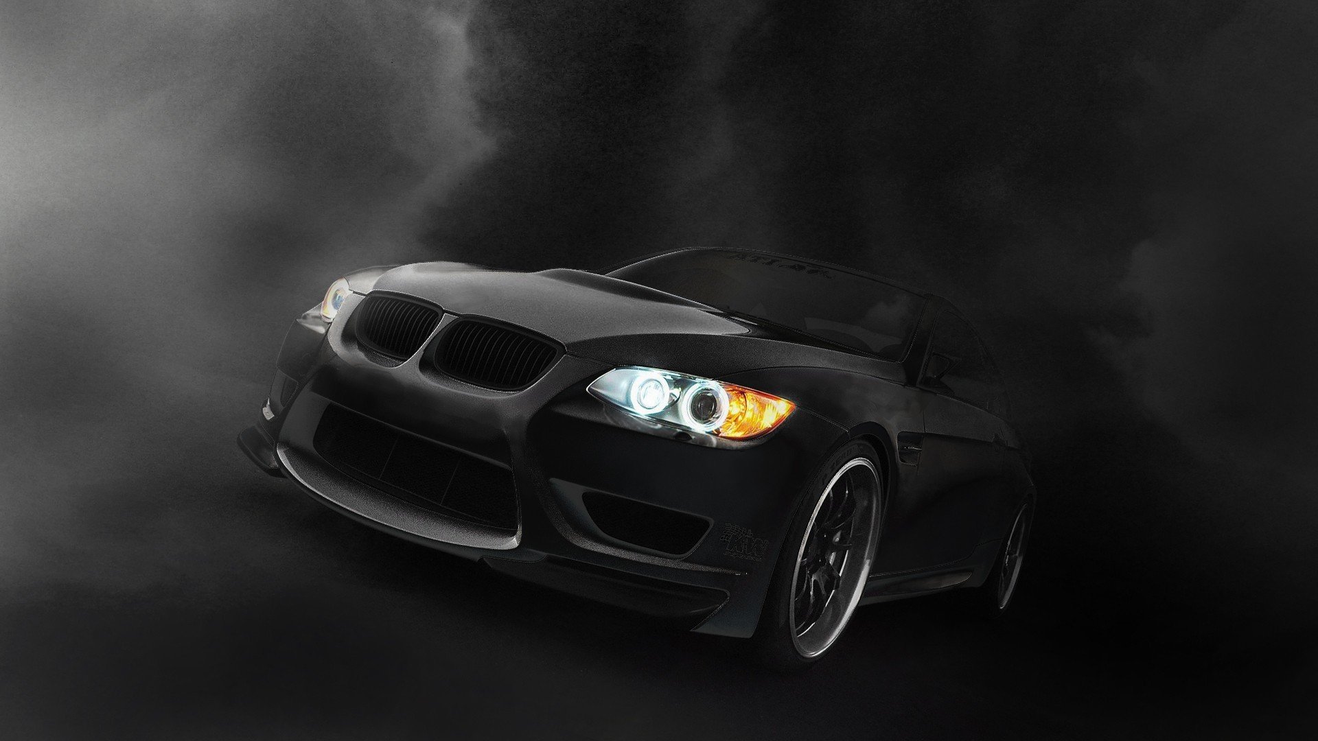 bmw schwarzes auto dunkel bmw halbdunkel scheinwerfer