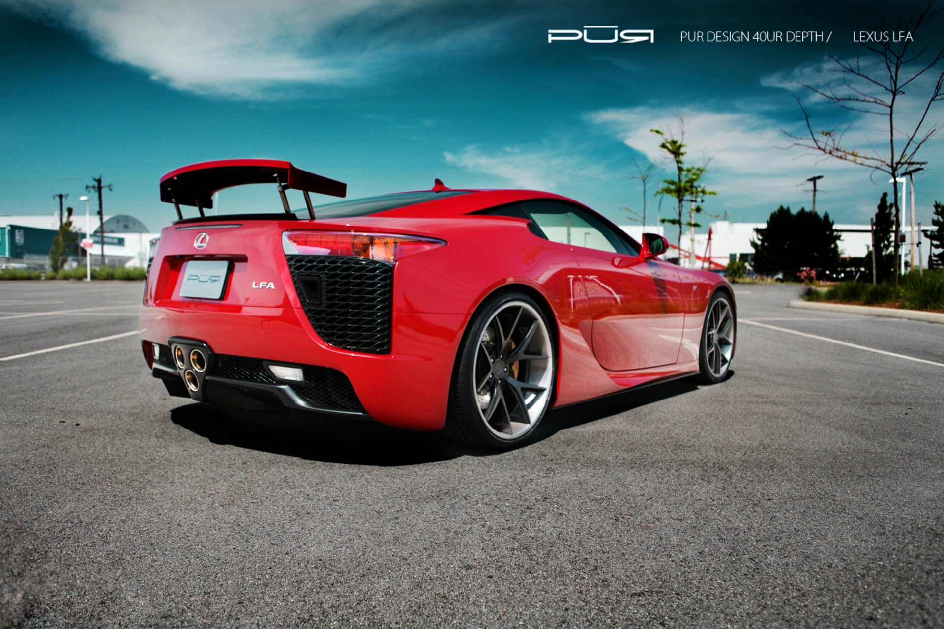 lexus lf-a reignfire-projekt lfa lexus rot rückseite