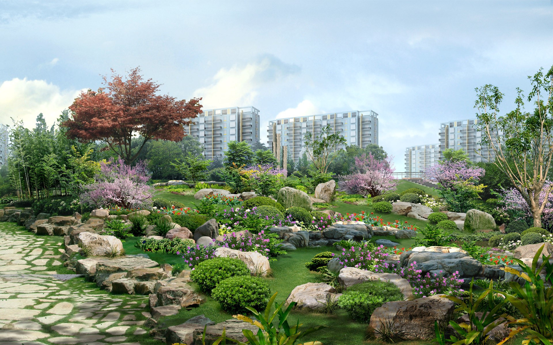 park garten gehweg stadt