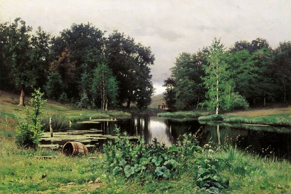Foto Bilder von Efim Volkov Landschaft mit Teich