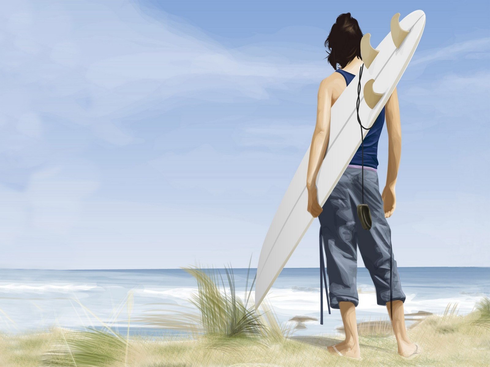 surfer zeichnung vektor