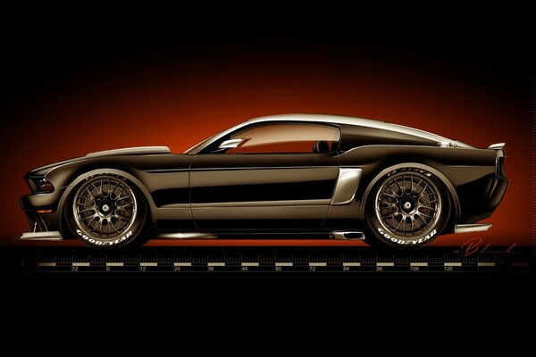 Getunter Ford Mustang mit heißen Stangen