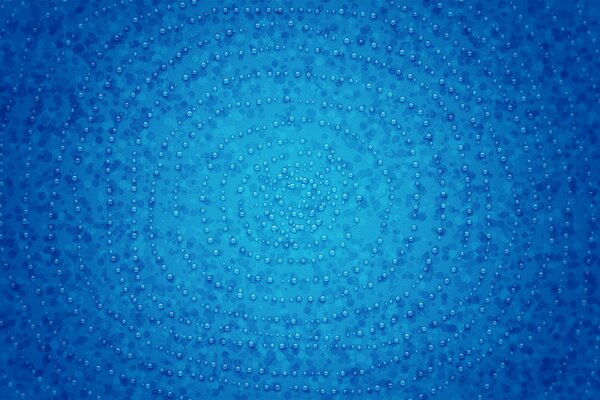 Runde Tropfen auf blauem Hintergrund