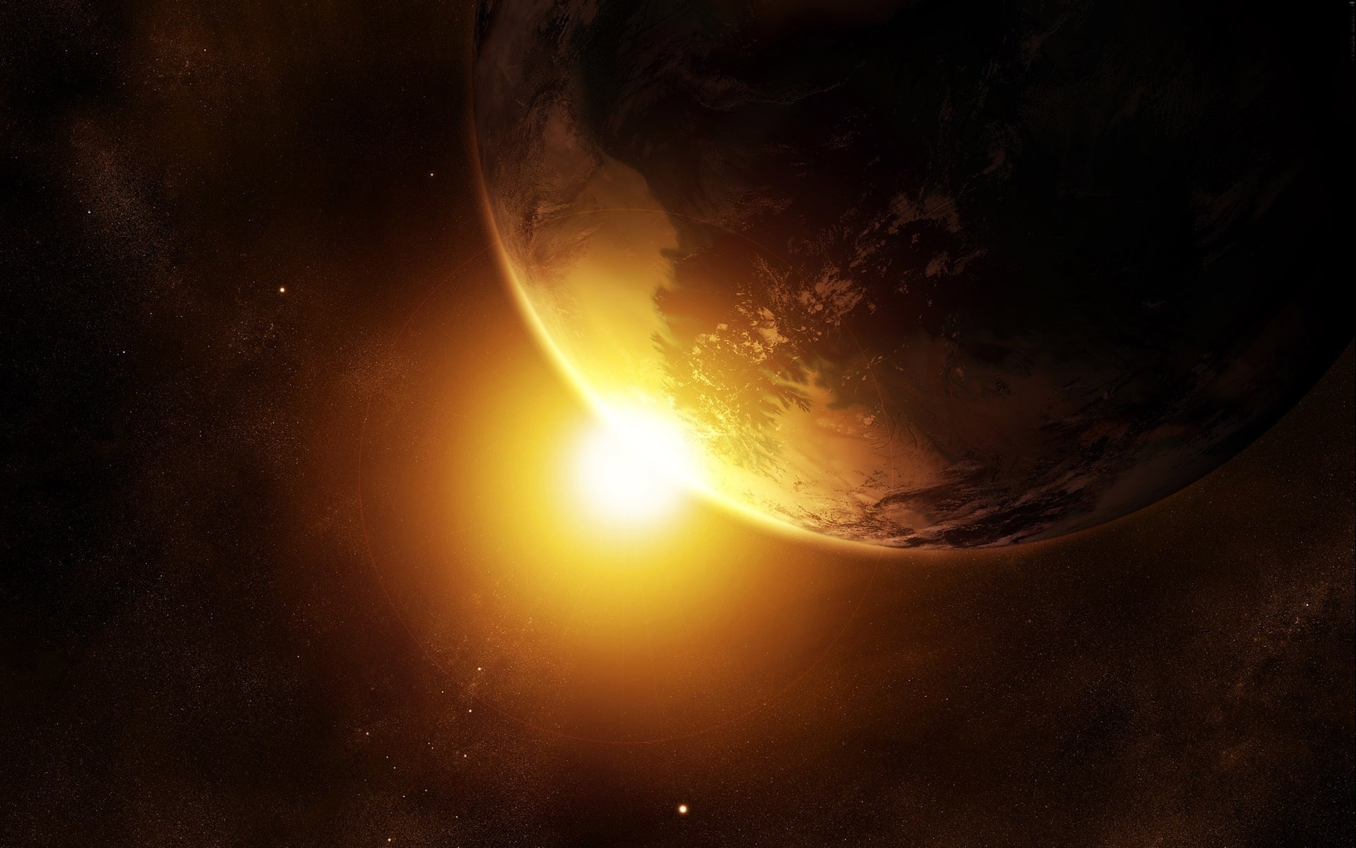 planet raum licht sonne