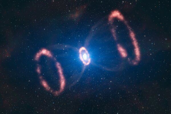 Kosmischer Pulsar in einem Neutronenstern