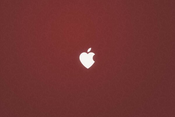 Ein Herz aus einem Apfel und die Liebe zu Apple