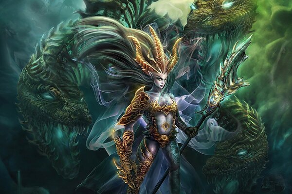 Drachen und Kreaturen in Fantasy-Magie