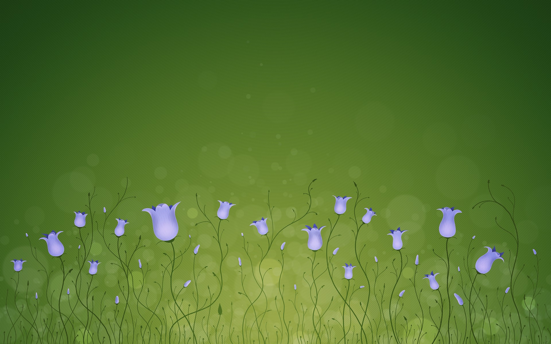 blumen glocken grün kreise linien