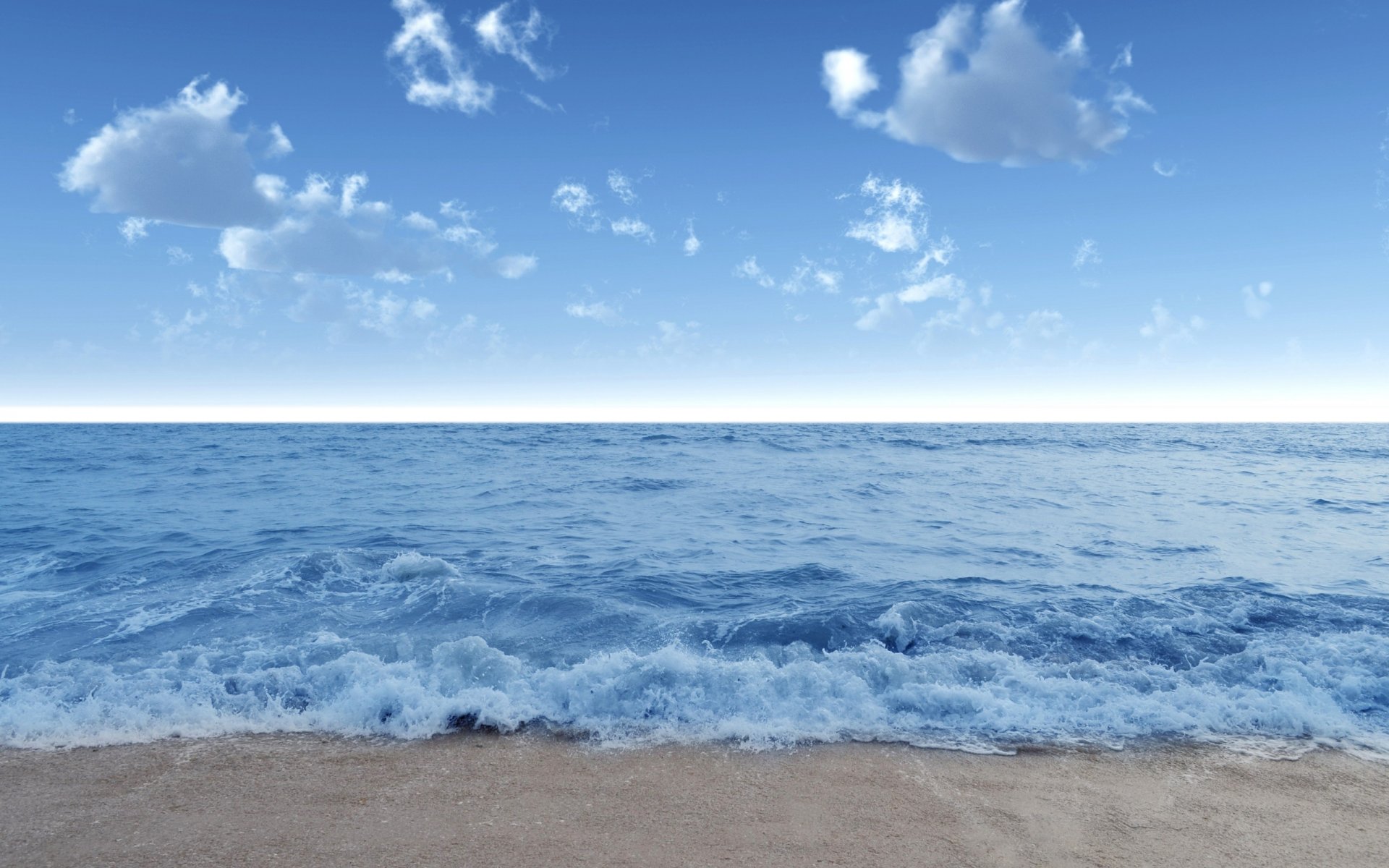 meer wellen welle wasser ufer strand sand himmel blau wolken sommer landschaft natur