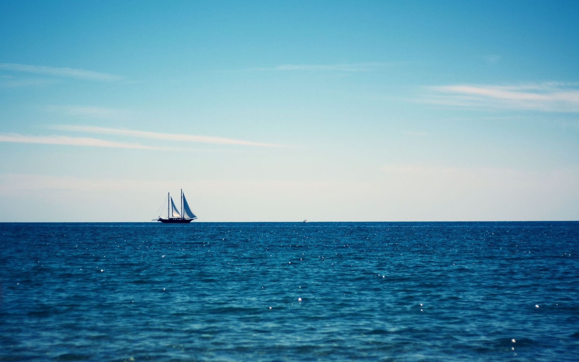 blau meer sommer himmel yacht horizont