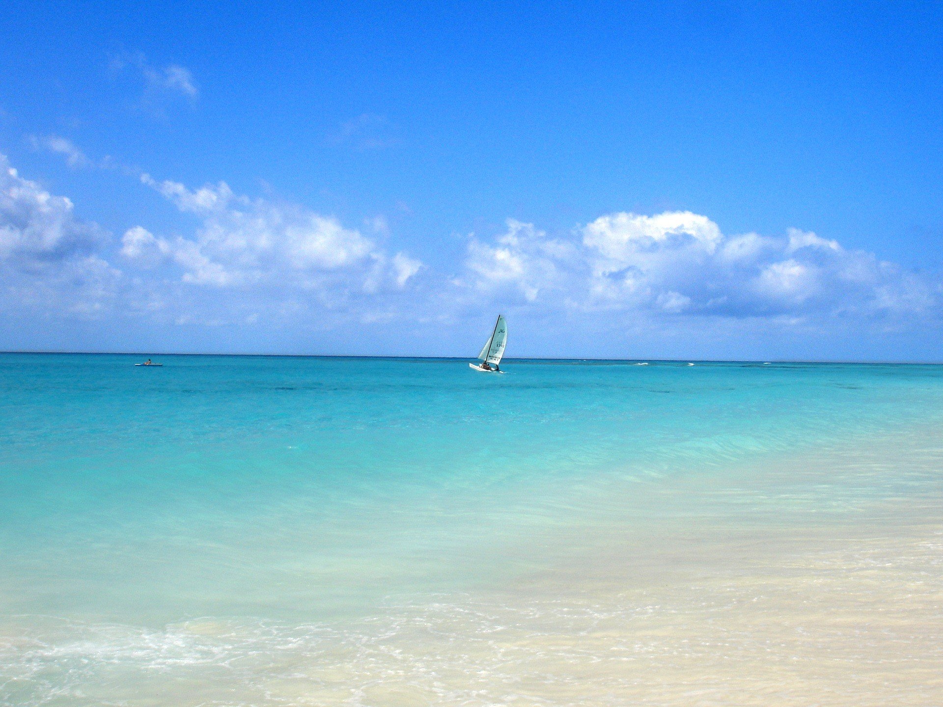 boot segel meer wasser horizont sommer warm