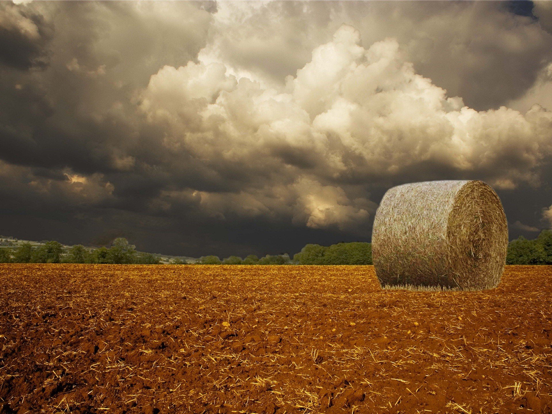 wolken feld sturm