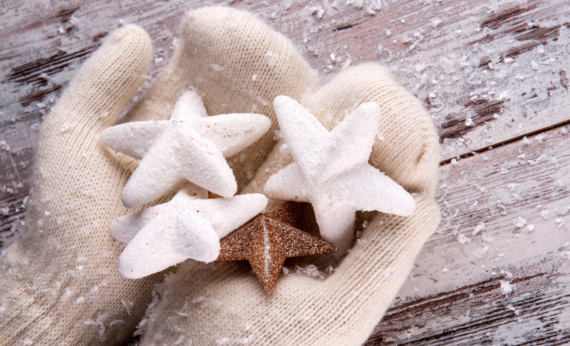 handschuhe sterne schnee winter