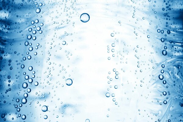 Gasblasen in einer Wasserflasche
