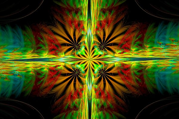 Muster der Blumen Reflexion der Simetrie