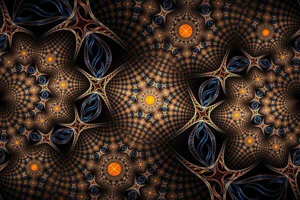 Symmetrisches Muster in Form einer Blume