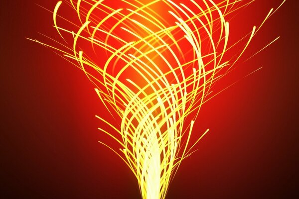 Das Kerzenlicht steigt spiralförmig nach oben