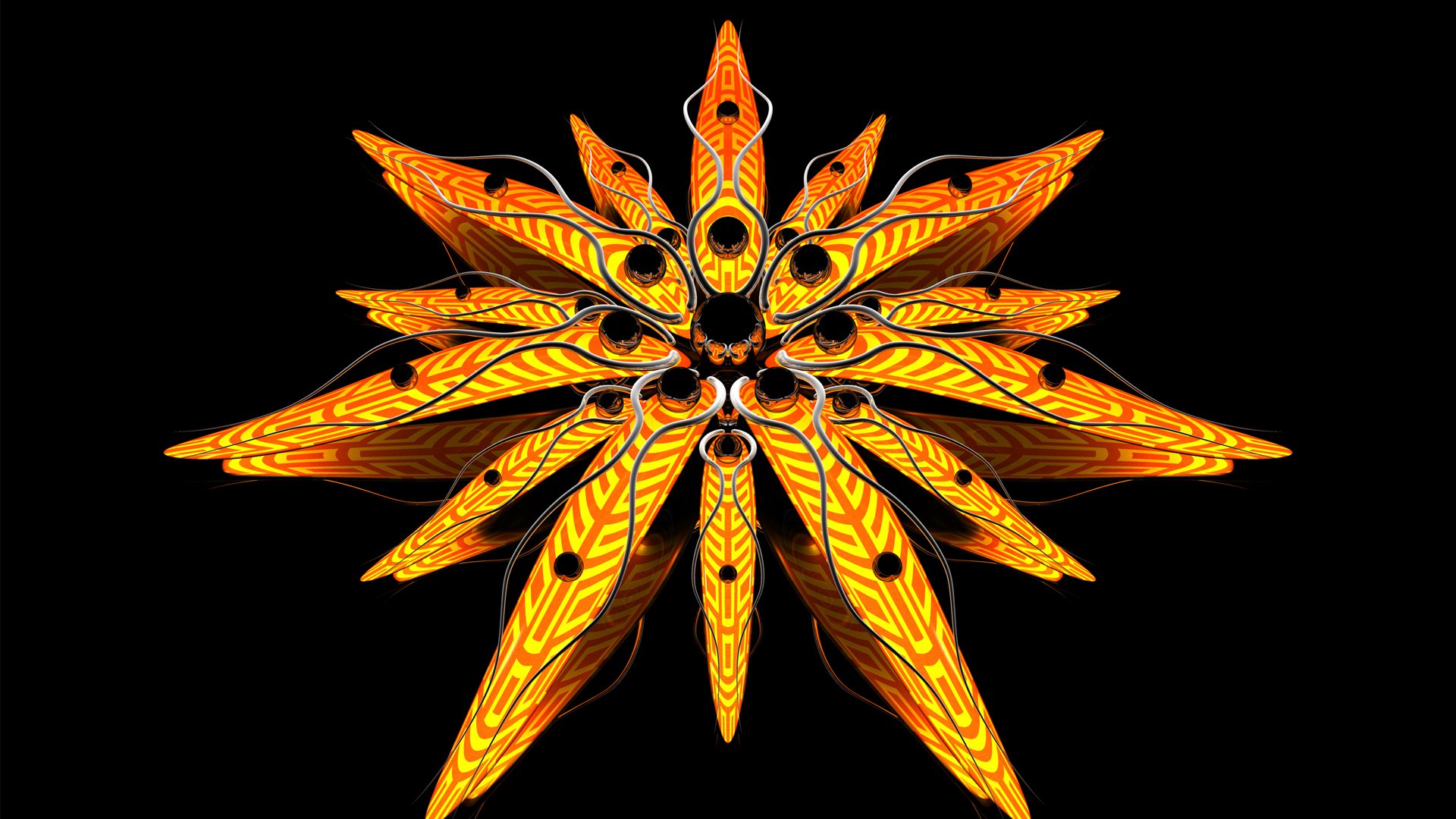 abstraktion blume linien