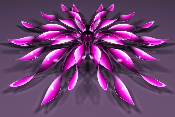 Bemalte helle Blume mit vielen Blütenblättern